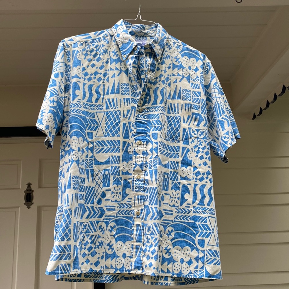 Reyn Spooner, blue white, large